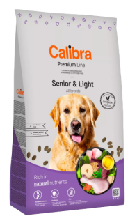 Calibra Dog Premium Line Senior&Light 12kg + 3kg ZDARMA