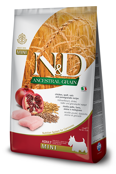 N&D LG DOG Adult Mini Chicken & Pomegranate 2,5kg