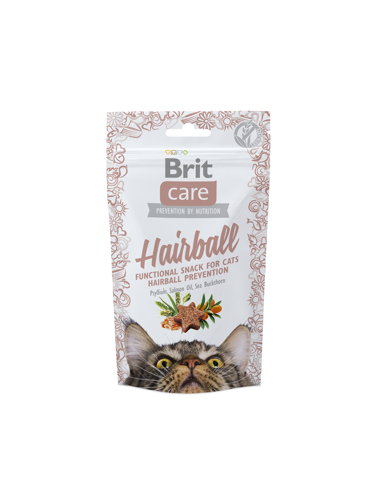 Brit care Cat snack hairball 50g