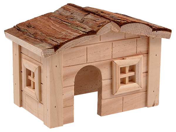 Dřevěný domek pro hlodavce 20,5cm