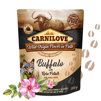 Carnilove Dog Pouch Paté Buffalo & Rose Petals 300g