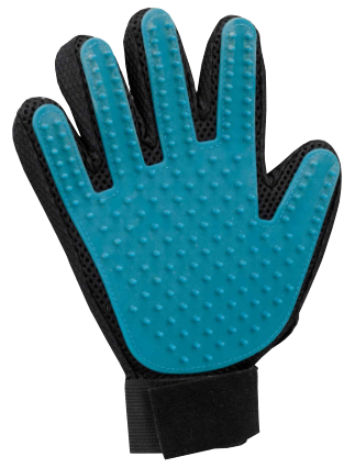 Pečující masážní rukavice černo/modrá 16 x 24cm