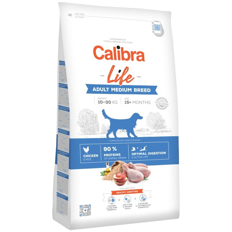 Calibra Dog Life Adult Medium Breed Chicken 12kg