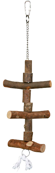 Závěsná hračka ze dřeva pro ptáky 40cm