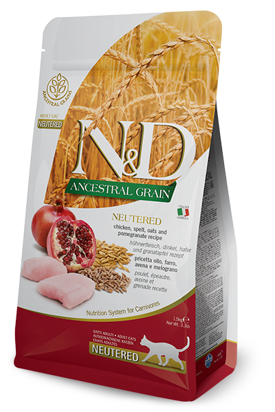 N&D LG CAT Neutered Chicken & Pomegranate 300g