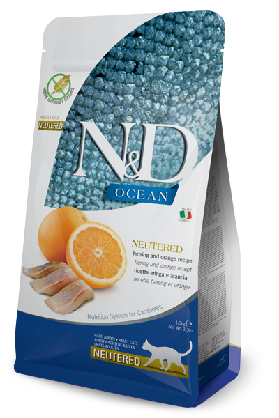 N&D OCEAN CAT NEUTERED Adult Herring & Orange 300g