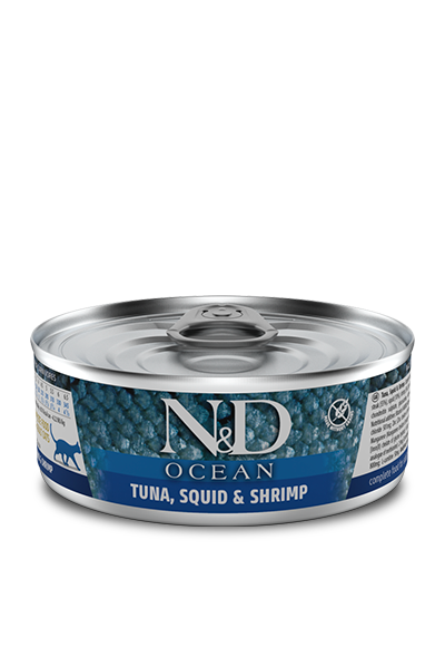 N&D CAT OCEAN Adult Tuna & Squid & Shrimps 80g