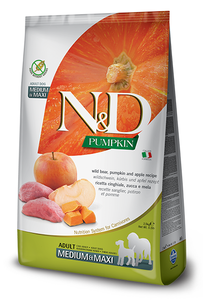 N&D Pumpkin DOG Adult M/L Boar & Apple 2,5kg