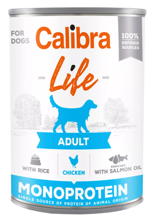 Calibra Dog Life  konz.Adult Chicken with rice 400g