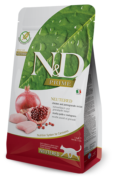 N&D PRIME CAT Neutered Chicken & Pomegranate 300g