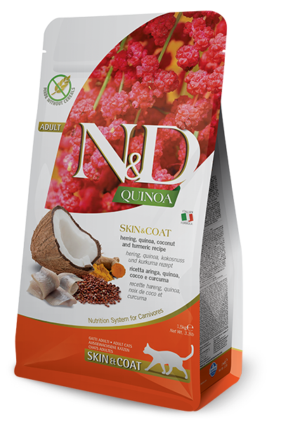 N&D Quinoa CAT Skin & Coat Herring & Coconut 1,5kg