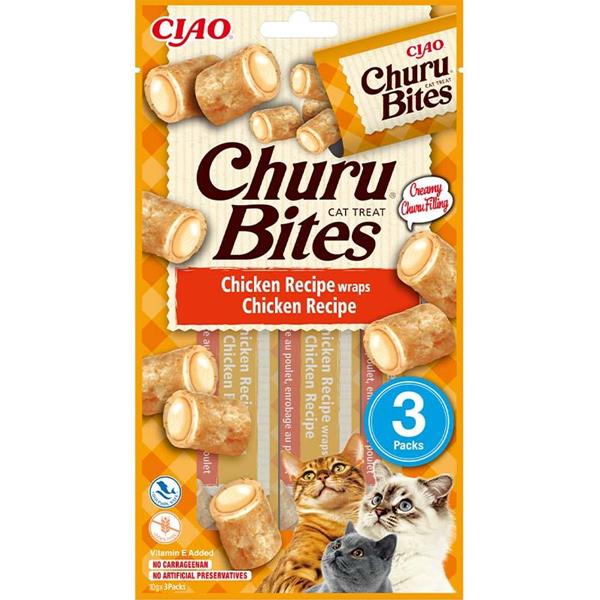 Churu Cat Bites Chicken wraps Chicken Recipe 3x10g