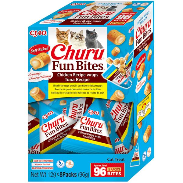 Churu Cat BOX Fun Bites Chicken wraps Tuna 8x12g