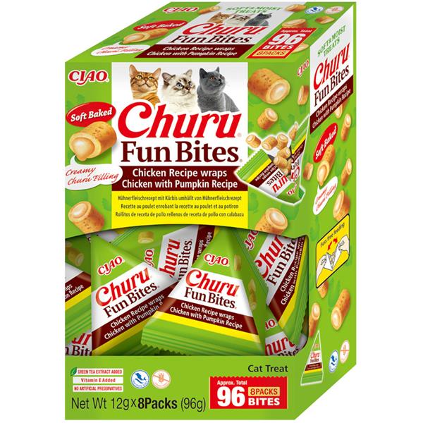 Churu Cat BOX Fun Bites Chicken wraps Chick&Pumpk8x12g