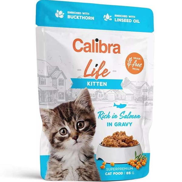 Calibra Cat Life kapsa Kitten Salmon in gravy 85g