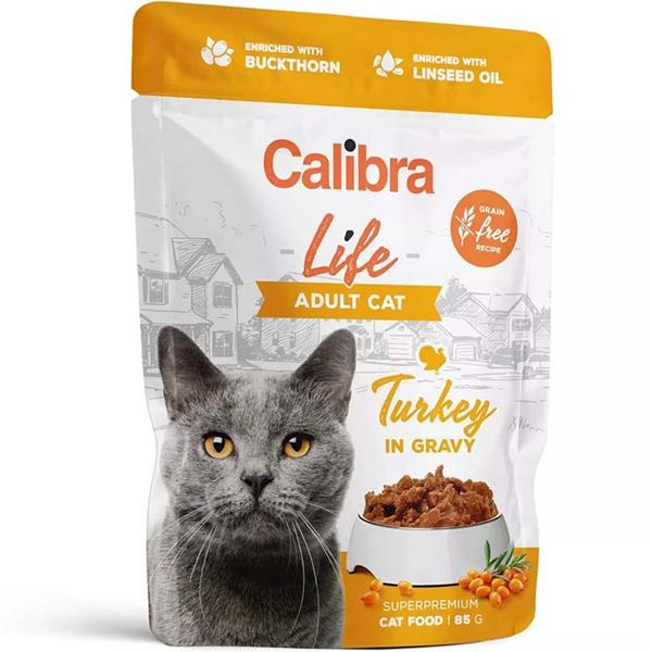 Calibra Cat Life kapsa Adult Turkey in gravy 85g