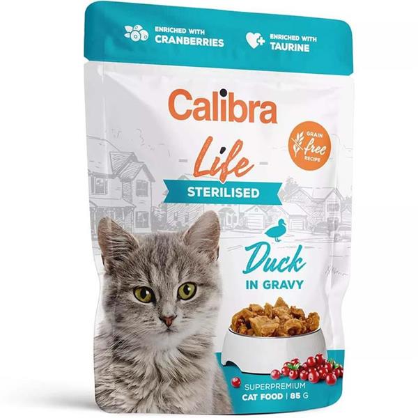 Calibra Cat Life kapsa Sterilised Duck in gravy 85g