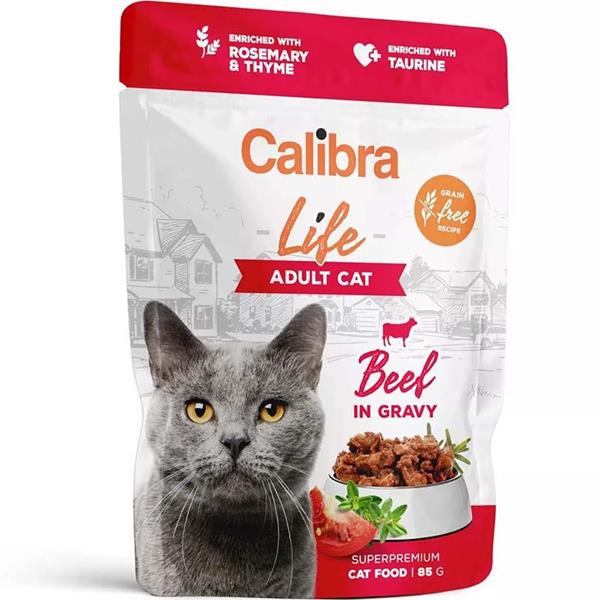 Calibra Cat Life kapsa Adult Beef in gravy 85g