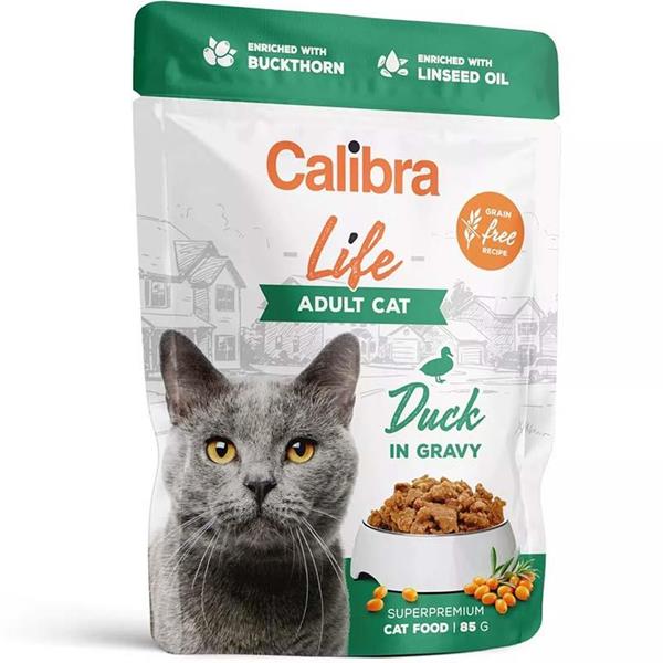 Calibra Cat Life kapsa Adult Duck in gravy 85g