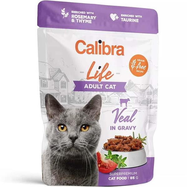 Calibra Cat Life kapsa Adult Veal in gravy 85g