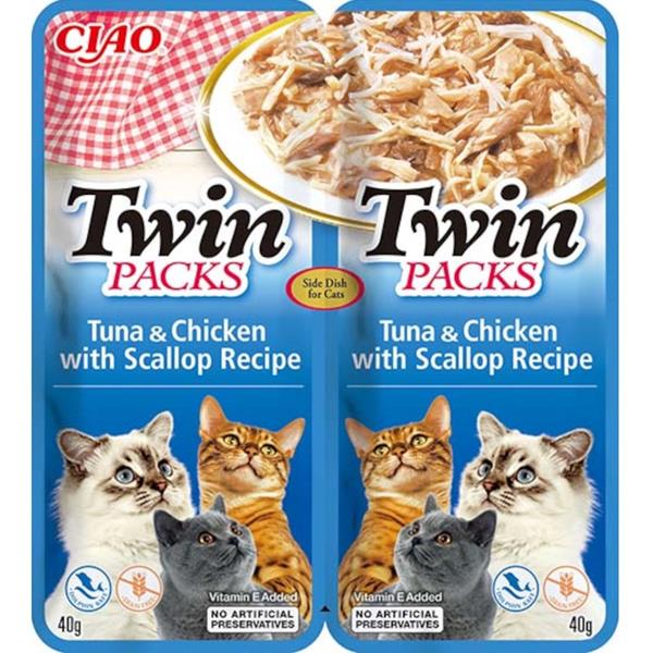 Churu Cat Twin Packs Tuna&Chick&Scallop in Broth 2x40g