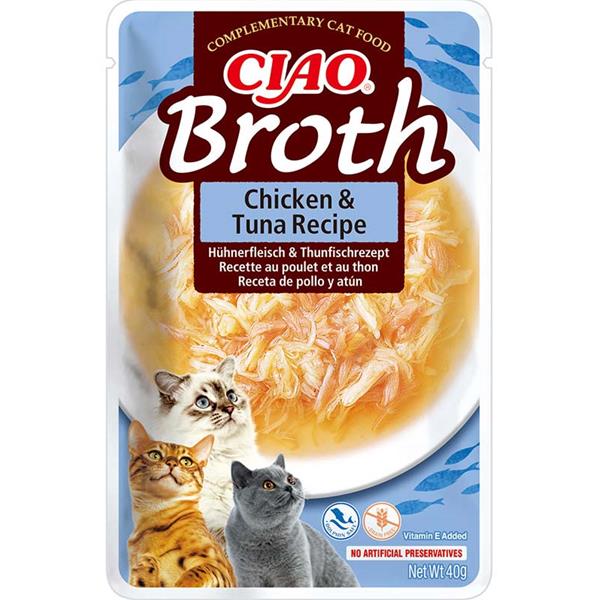 Inaba Ciao kuřecí a tuňákový vývar 40g