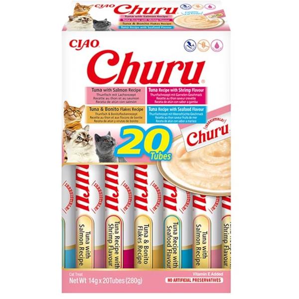 Inaba Churu cat snack mořské plody multipack 20x 14g