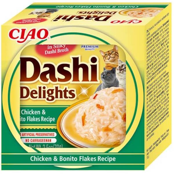 Inaba Dashi Delights kuře a vločky z tuňáka 70g