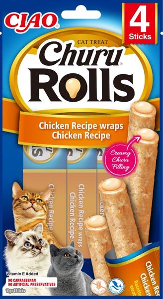 Inaba Churu Rolls cat snack kuře 4x10 g