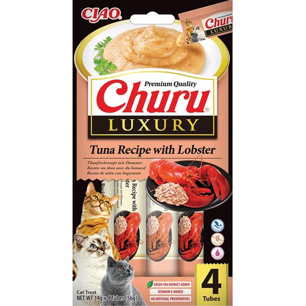 Inaba Churu Cat Luxury tuňák s humrem 4x 14g