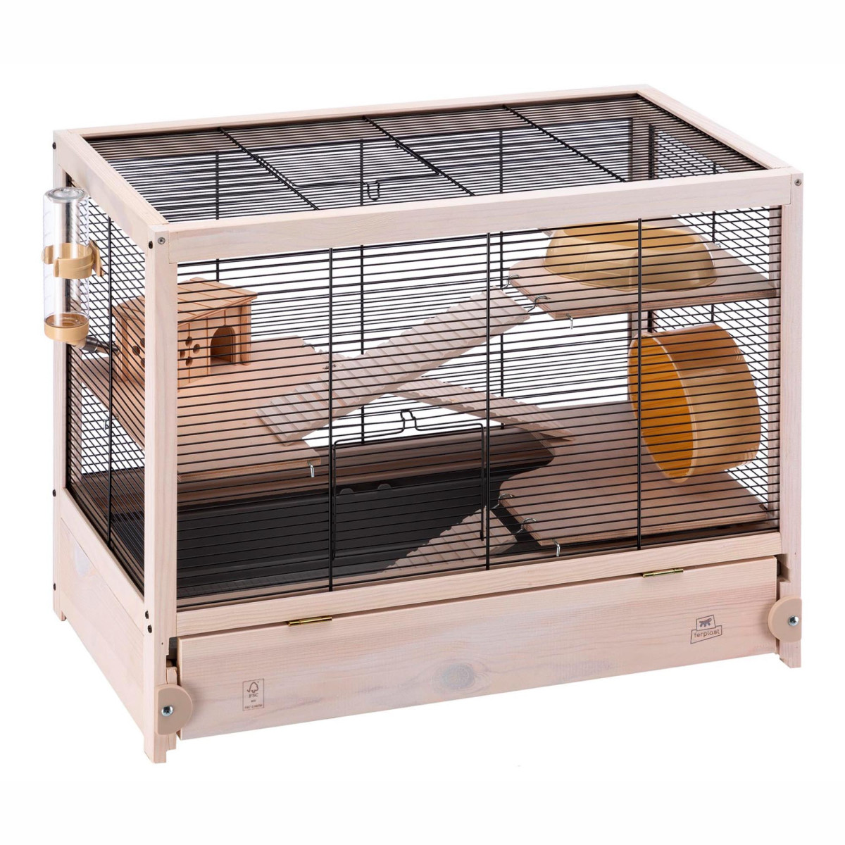 Dřevěná klec Ferplast Hamsterville Black