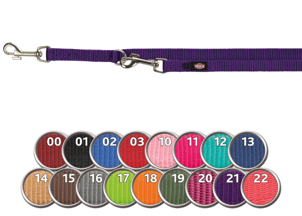 Vodítko Trixie premium prodlužovací M-L různé barvy