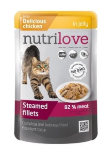 Nutrilove kočka kapsička, želé kuřecí 85g