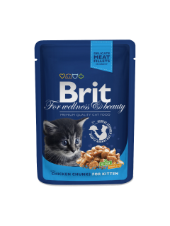 Brit Premium Cat kapsa Chicken Chunks for Kitten 100g