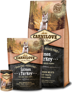 Carnilove Dog Salmon & Turkey for LB Puppies 12kg