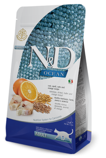 N&D OCEAN CAT LG Adult Codfish & Orange 300g