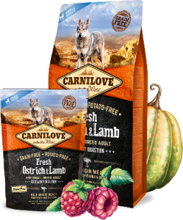 Carnilove Dog Fresh Ostrich&Lamb for Small Breed 1.5kg