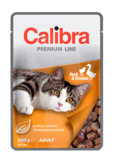 Calibra Cat kapsa Premium Adult Duck & Chicken 100g