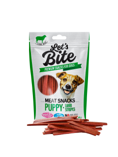 Brit Let's Bite Meat Snacks Puppy Lamb Stripes 80g