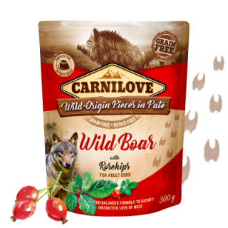 Carnilove Dog Pouch Paté Wild Boar & Rosehips 300g