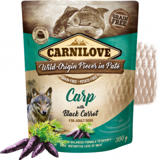 Carnilove Dog Pouch Paté Carp & Black Carrot 300g