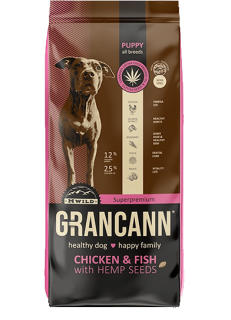 Grancann Chicken & Fish with Hemp seeds Puppy all breeds 3kg