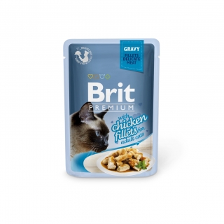 Brit Premium Cat D Fillets in Gravy With Chicken 85g 