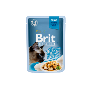 Brit Premium Cat D Fillets in Gravy With Chicken 85g 