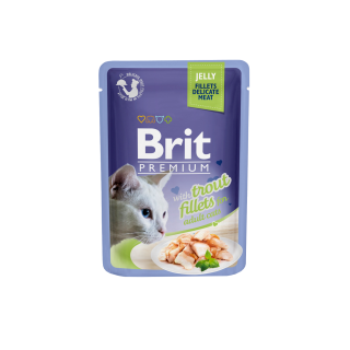 Brit Premium Cat D Fillets in Jelly with Trout 85g 