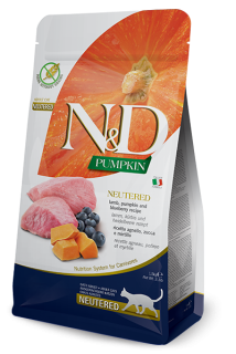 N&D Pumpkin CAT Neutered Lamb & Blueberry 300g