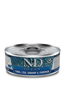 N&D CAT OCEAN Adult Tuna & Cod & Shrimp & Pumpkin 80g