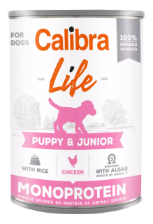 Calibra Dog Life  konz.Puppy&Junior Chicken&rice 400g