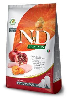 N&D Pumpkin DOG Puppy M/L Chicken & Pomegranate 12kg