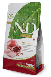 N&D PRIME CAT Neutered Chicken&Pomegranate 1,5kg